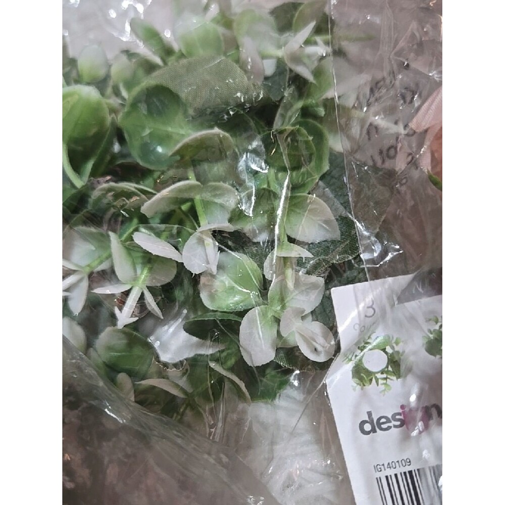 Faux Floral Mini Wreth And Pack Stem Plant Pick Green White Reds Pink Colorful - Picture 10 of 15
